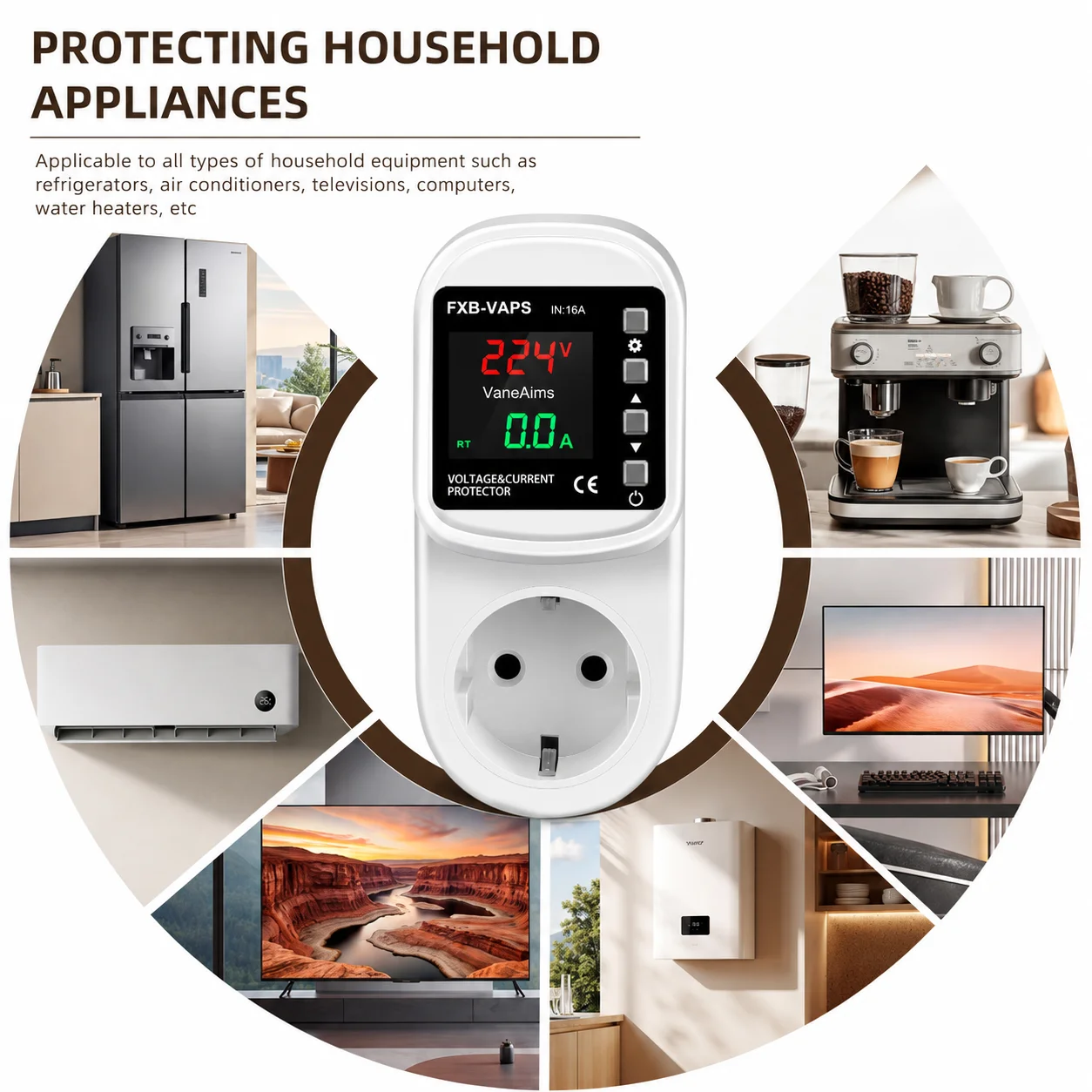 Universal Adjustable Voltage Protection Socket