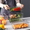 Refrigerator Organizer Refrigerator Fresh-keeping Box Box Fridge Storage With Divider Freezer Pantry Kitchen Organizer 1