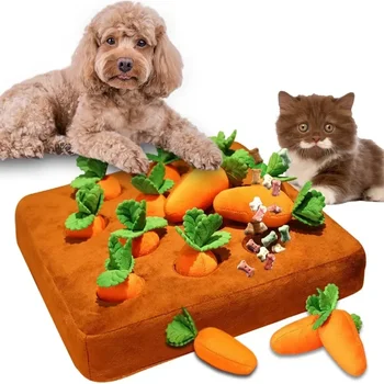 Carrot Snuffle Mat Dogs Cats Puzzle Toy with 12 Carrots