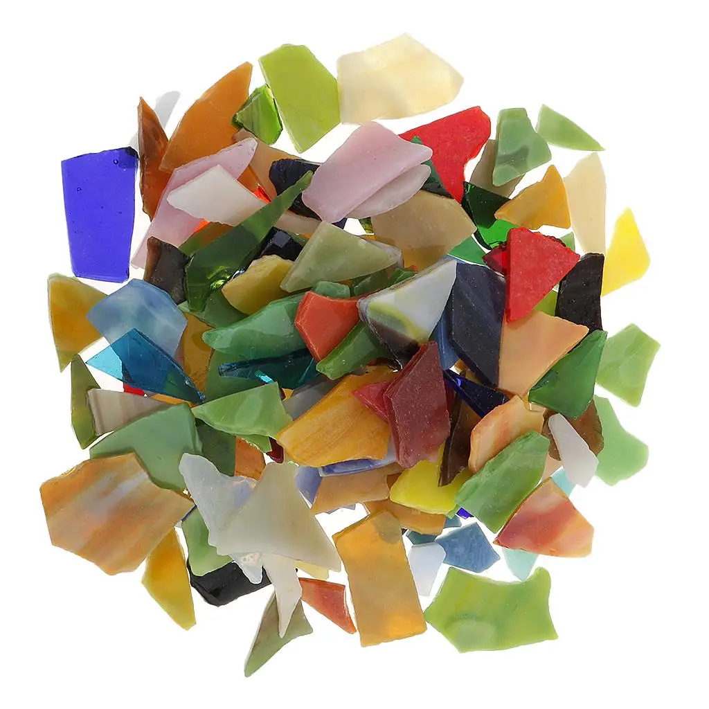 2X Assorted Color Irregular Shape Glass Mosaic Tiles for crafts Supplie