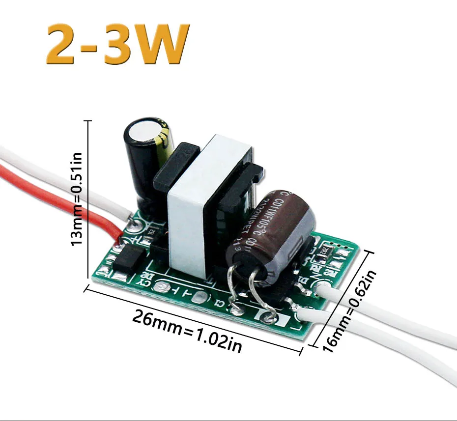 Description Picture 2 of itemLED Isolation Driver 2-3W 3-5W 4-7W 8-12W 12-18W 18-24W 250mA±5% LED Downlight Spotlight Bulb Drive Power Lighting Transformer