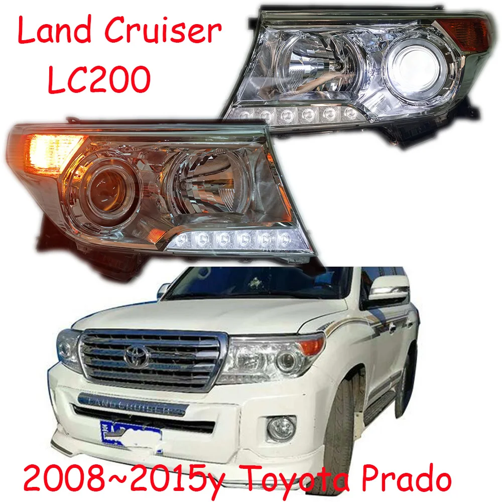 

1pcs car bumper headlamp for Toyota Land Cruiser Prado LC200 headlight 2008~2016y car accessories head lamp prado fog light