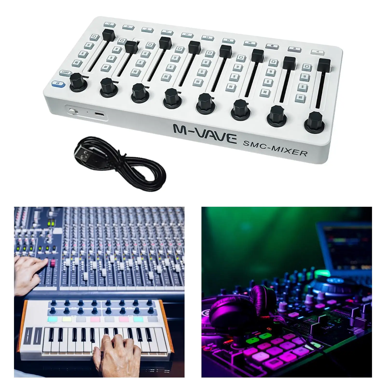 midi-controller-mixer-easy-to-use-professional-8-knobs-8-assignable-control-actuator-usb-controller-midi-mixing-console-portable