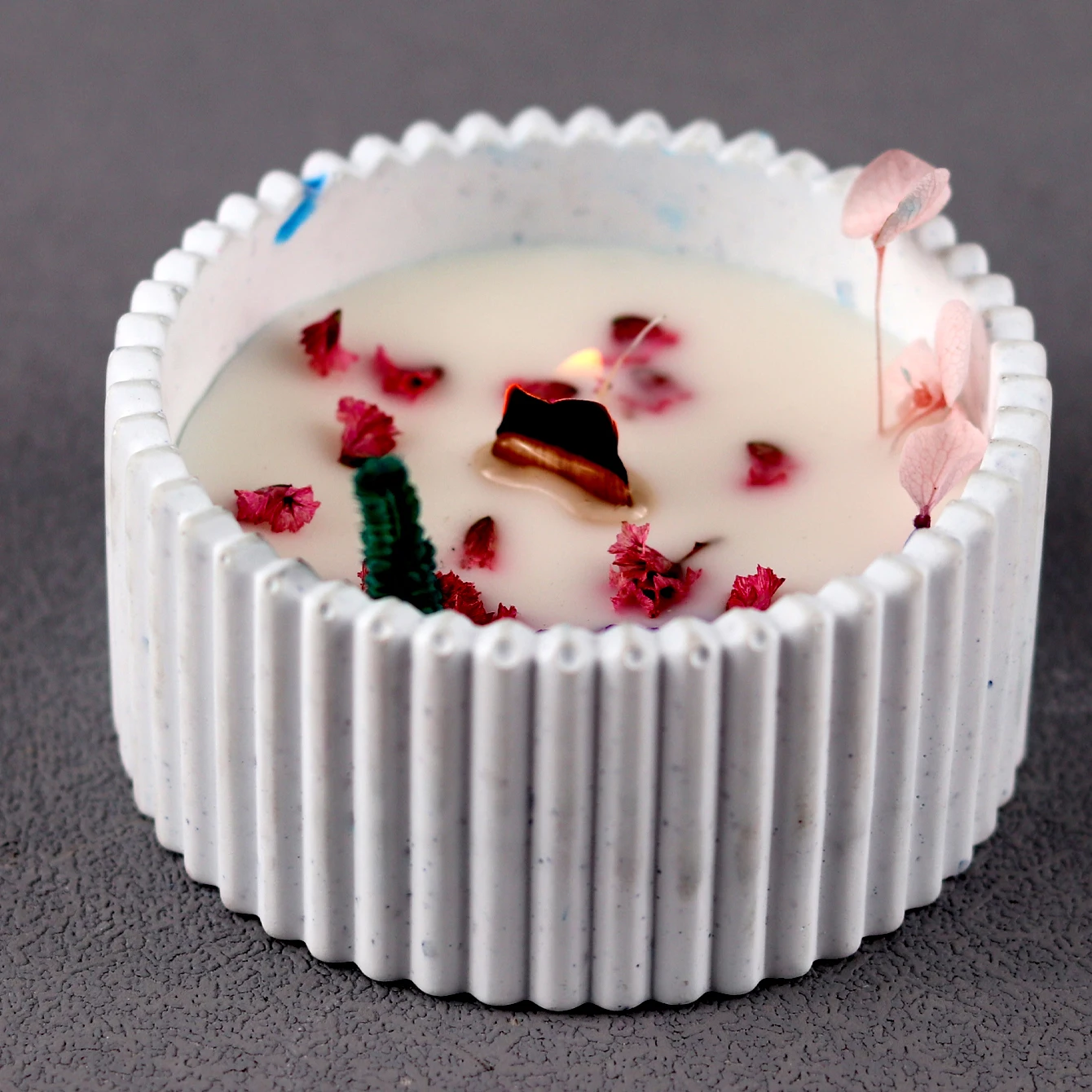 Round Candle Jar Silicone Mold Flower Pot DIY Jewelry Storage Jar Home Decoration