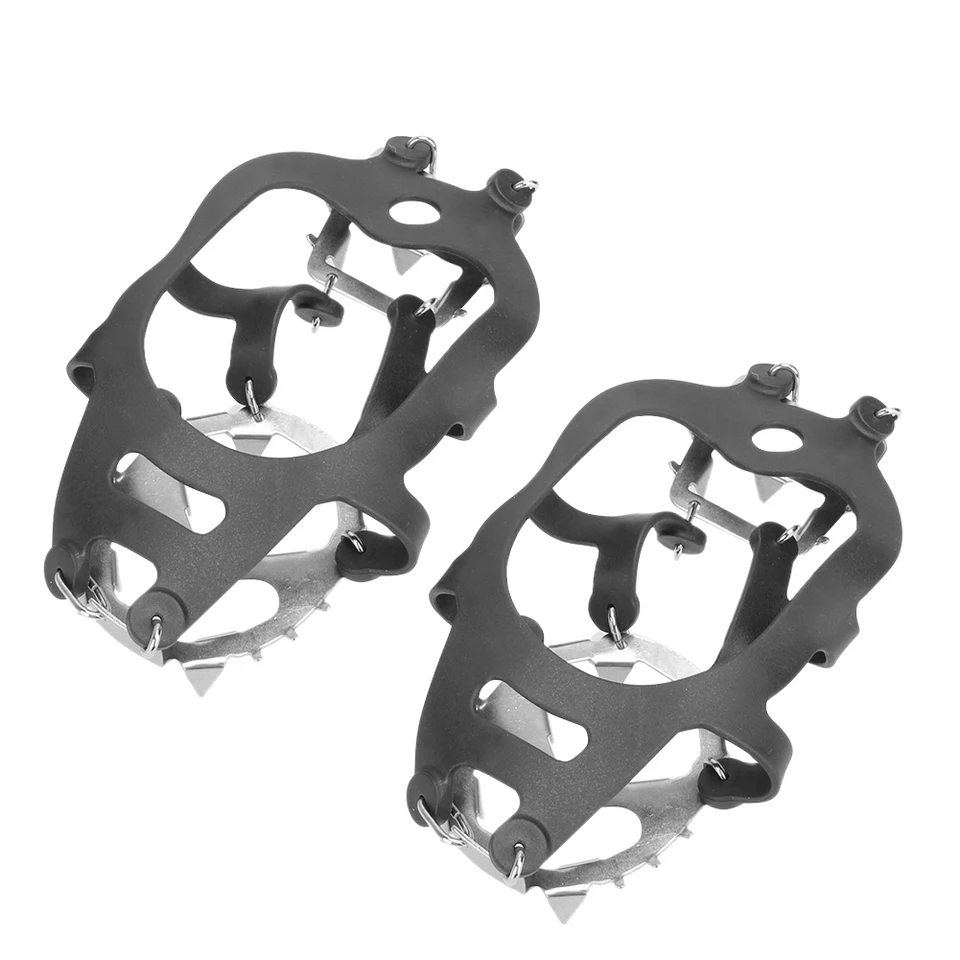 Crampones Para Hielo Y Nieve - 10 Puntas De Acero, Ajustables Para Tallas 41-46, Antideslizantes Para Senderismo Y Caminar En Invierno