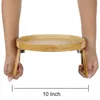 Sofa Tray Table Sofa Armrest Clip-On Tray Natural Wooden Sofa Tray Practical TV Snack Multifunctional Lazy Fruit Snacks Plate 6
