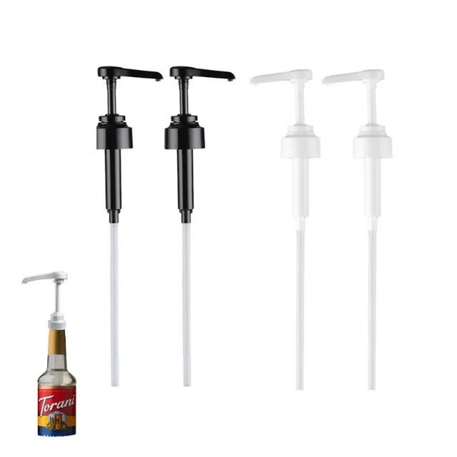 2Pcs Dispenser Syrup Pumps Replacement Sauce Pressure Nozzle Bottle Pump 5 Litre Containers for Coffee Kitchen Seasoning Liquid