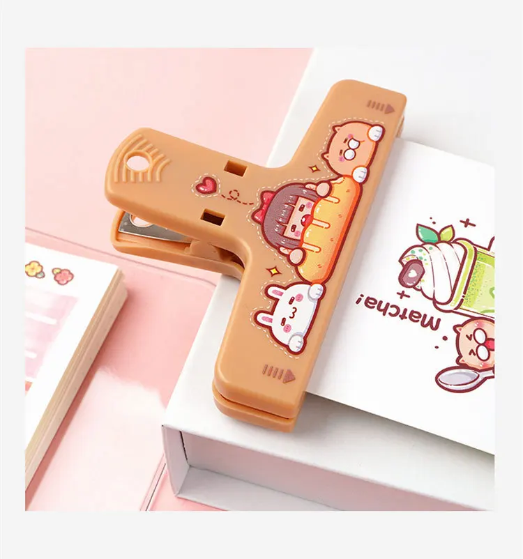 Paper Binder Book Clips Cute Cartoon Office Supplies