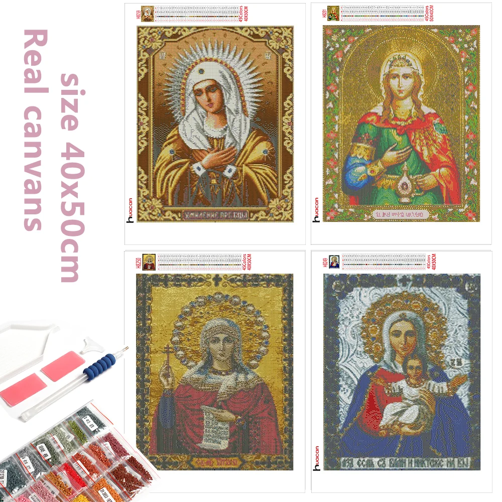 Huacan Full Square Diamond Painting 5D Diamond Embroidery Mosaic Kits Decoration