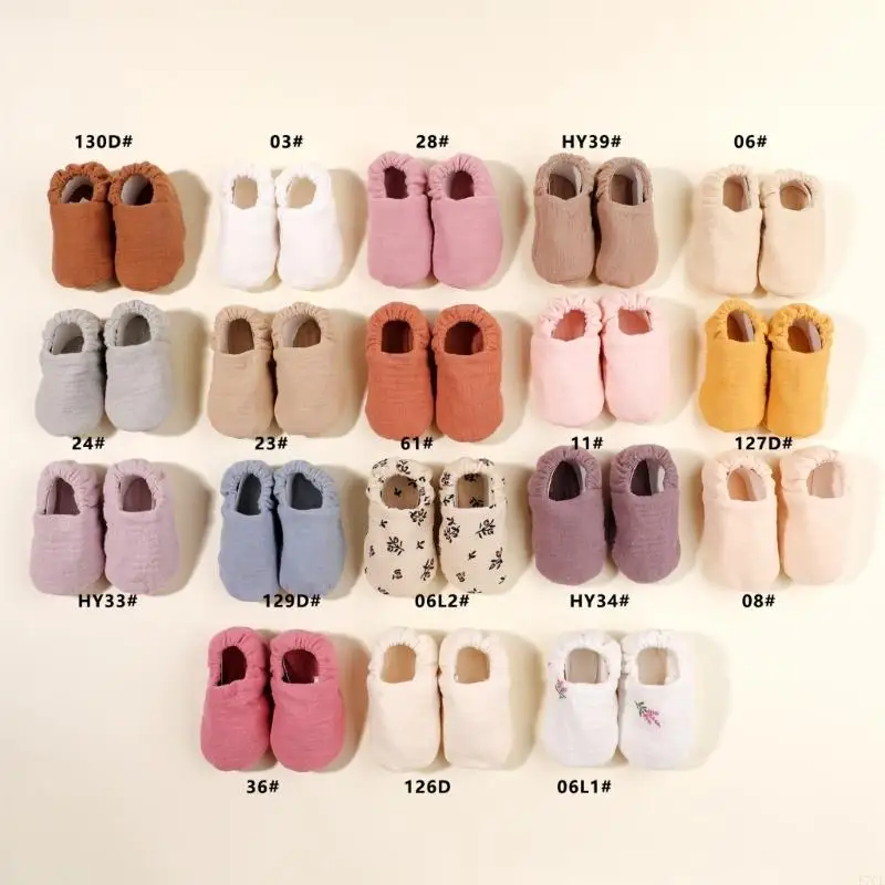 E7CE Soft & Comfortable Infants Shoes Cotton Breathable Baby Booties Nonslip Cosy Socks Shoes for Toddlers First Step