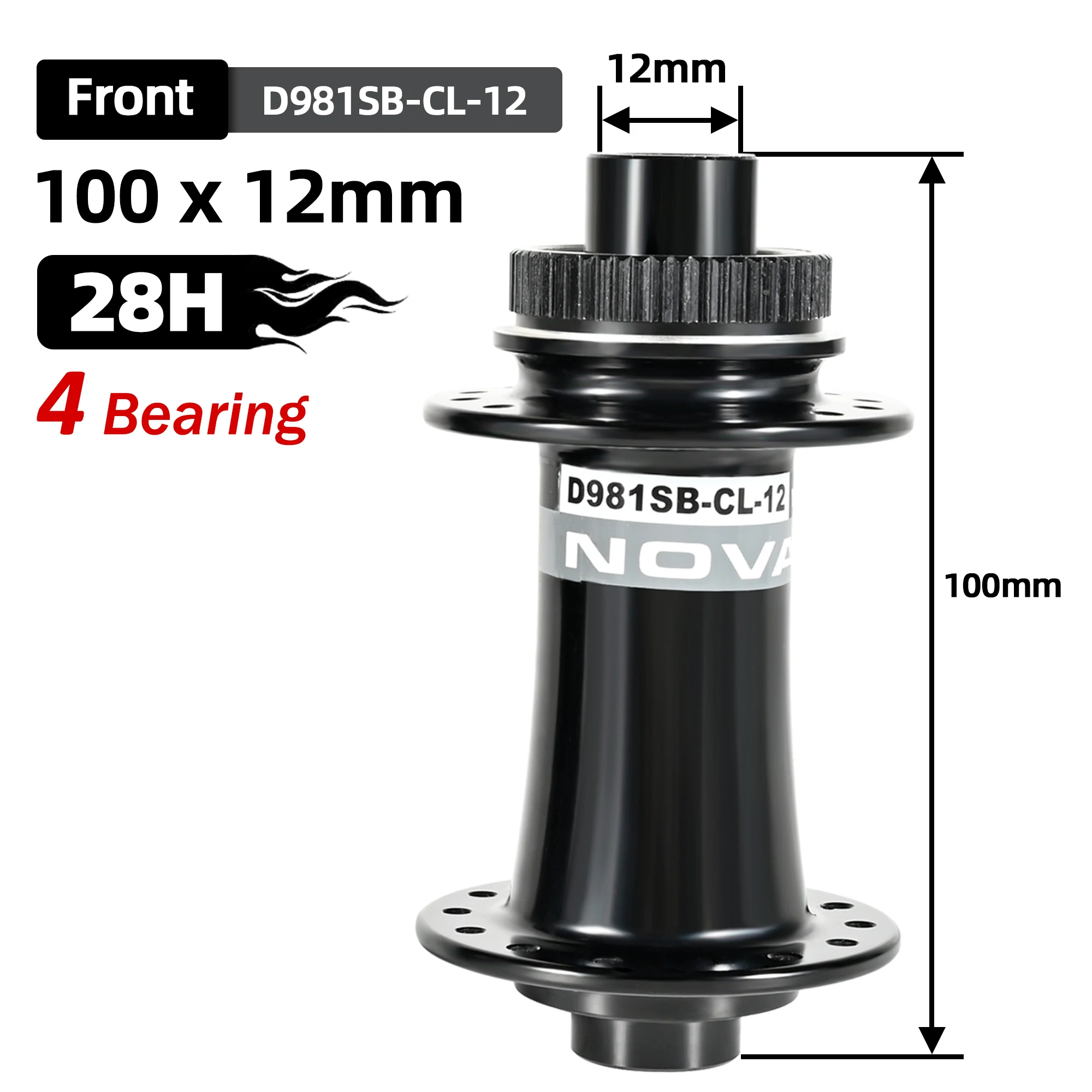 Novatec D791SB D792SB-CL route/vtt verrouillage central moyeu de ein à disque 24/28/32 trous moyeu compatible Shimano 9/10/11S ou XD 11/12 vitesses  18