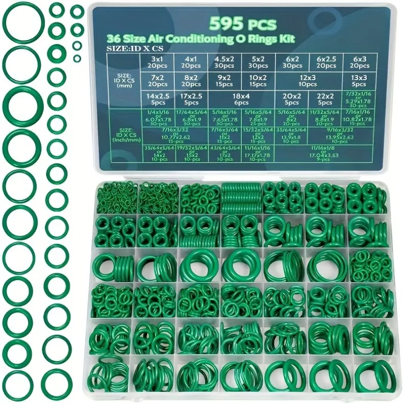 O-Ring Assortment Kit 270PCS Fuel Resistant Rubber Gasket Seal 36 Sizes UK