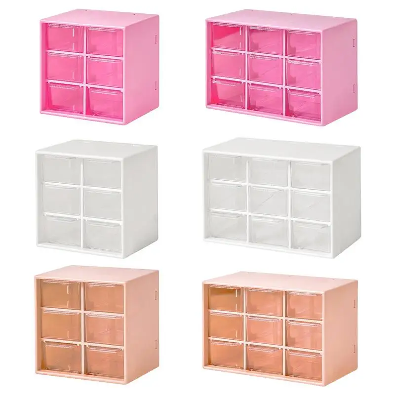 

Transparent Storage Box Slide Rail Design Desk Organizer Large Capacity Stackable Desktop Drawers Stationery Makeup Storage Box