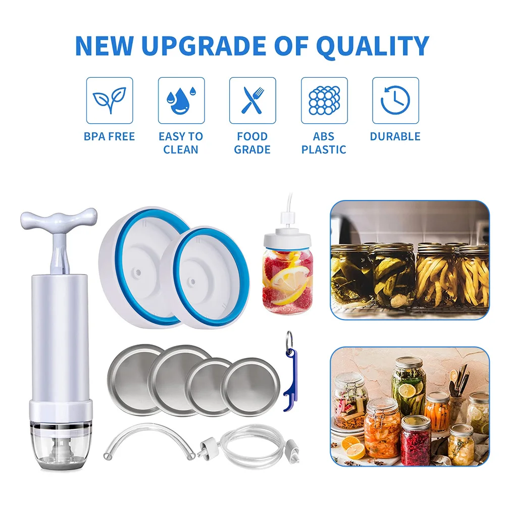 

Kitchen Gadgets Sealer Vacuum Kit Wide Mouth Mason Jars Canning Sealing Storage Portable Food Packaging Accessories Tools