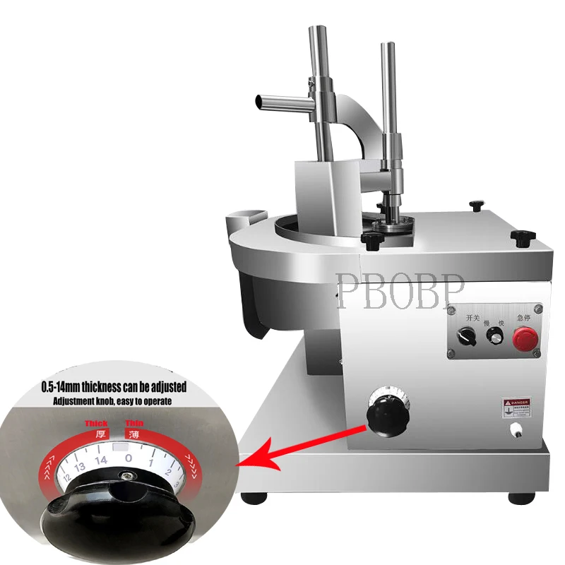 

PBOBP Meat Slicer Manual Sliced Cutting Machine Automatic Delivery Frozen Beef Mutton Roll Cutter For Kitchen Commercial