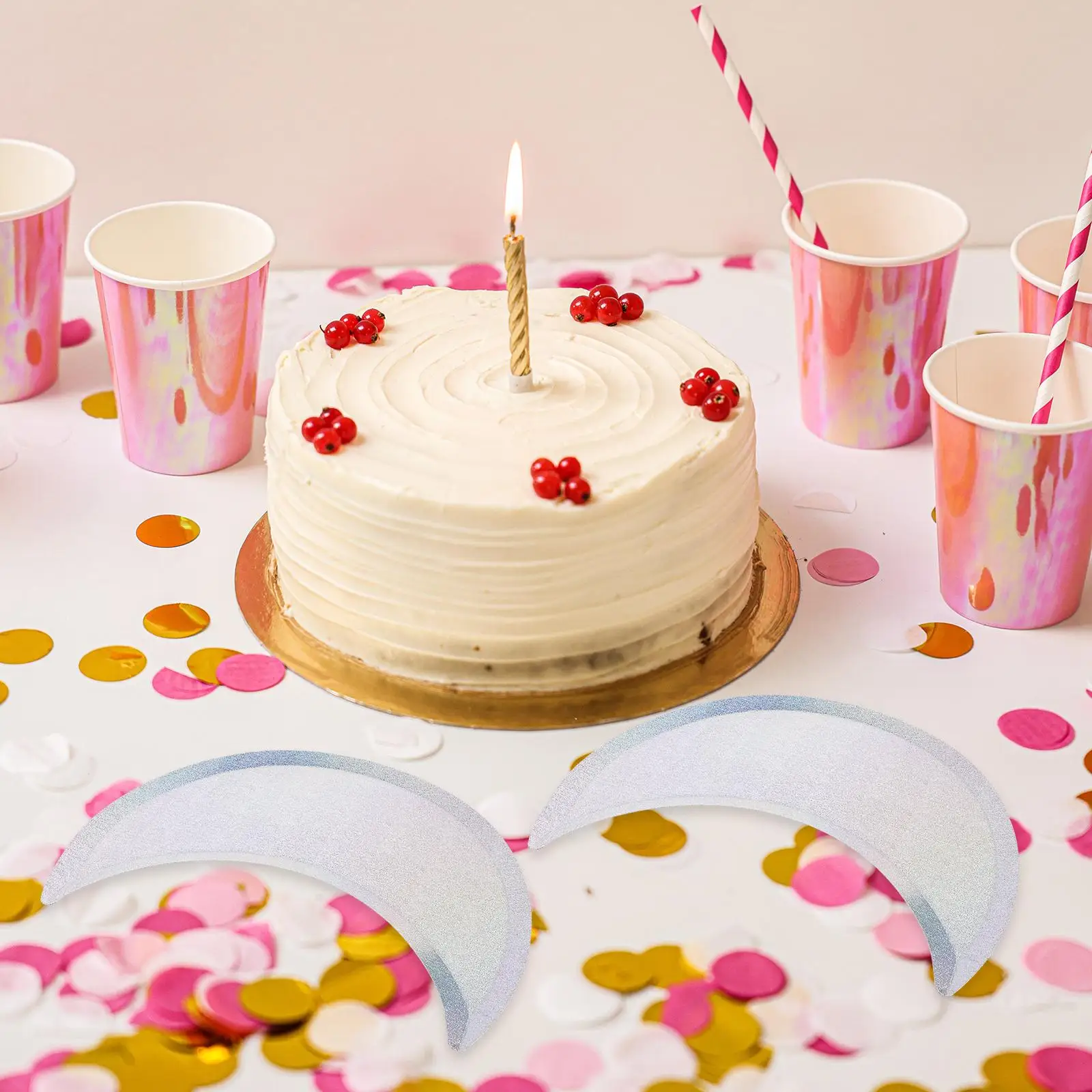 8 Pcs Dinner Plate Half Cake Pans Plates Paper Platter Party Supplies