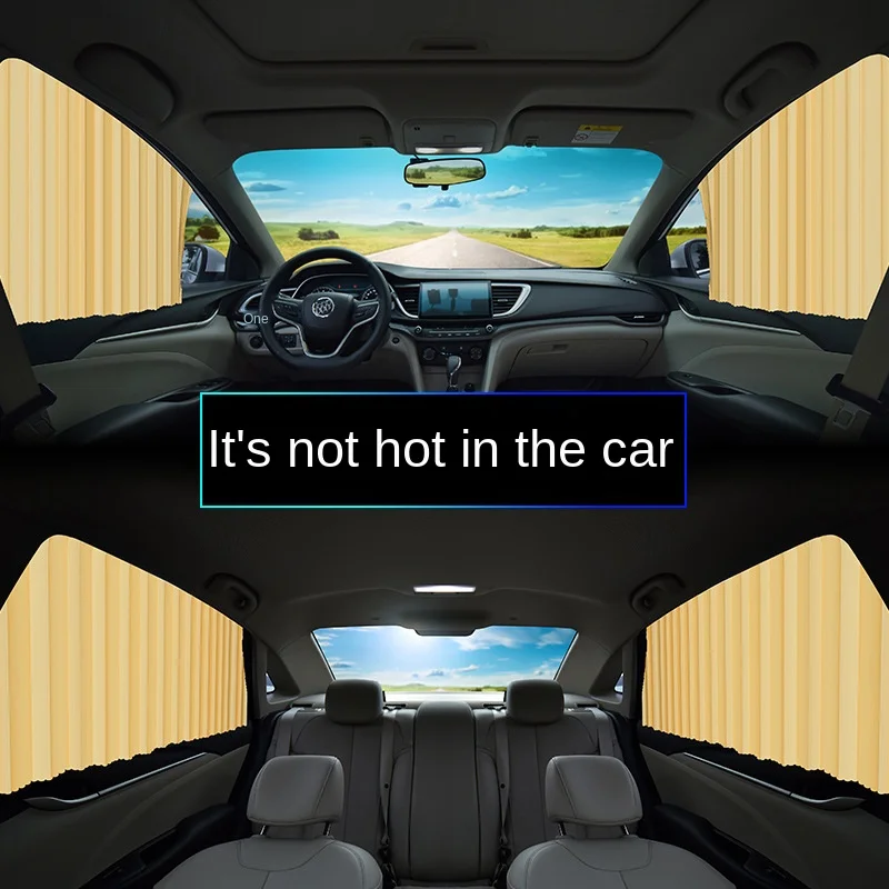 

Car track sun curtain magnetic absorption curtain sunscreen insulation magnetic universal model