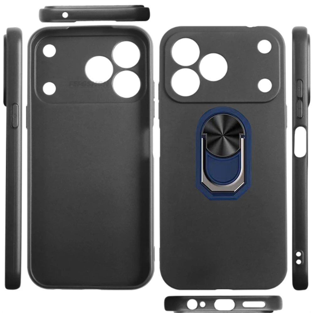 ZTE Nubia V80 디자인용 하이 백 핑거 링 소프트 TPU 실리콘 케이스 NubiaV80Design BladeV80 Blade V80 Vita 폰 커버