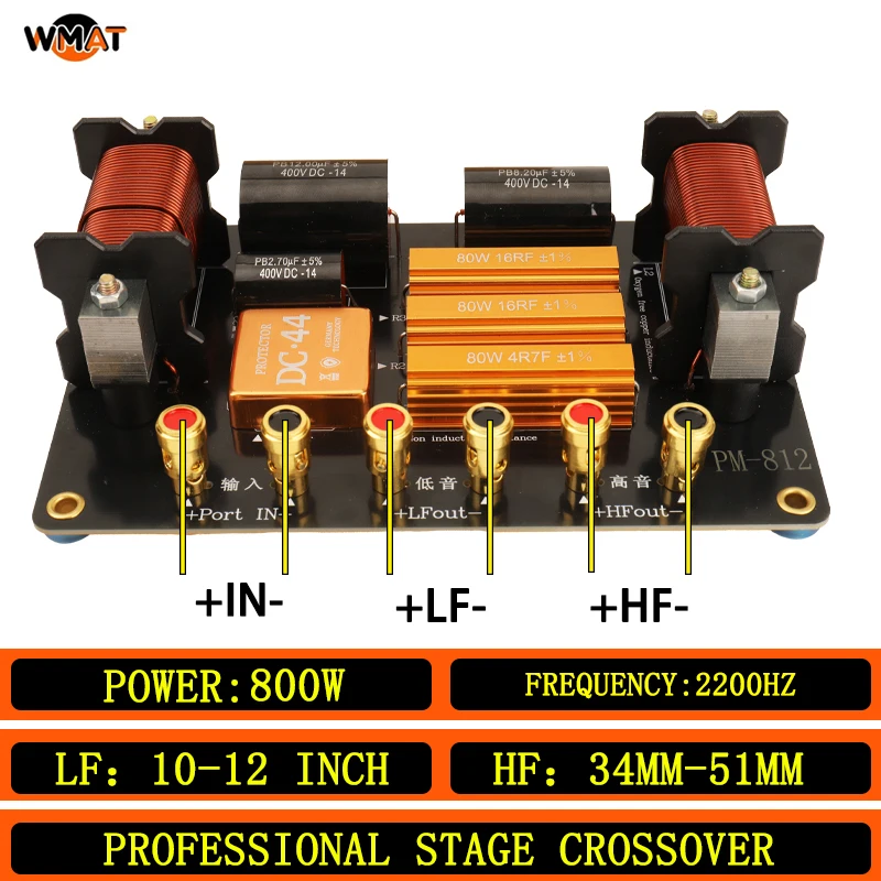 Filter-Crossover für Lautsprecher 10-18 Zoll, Hochwertiger Bühnen-Hochleistungs-Audio-Crossover, Audio-DIY-Zubehör – Detail 1