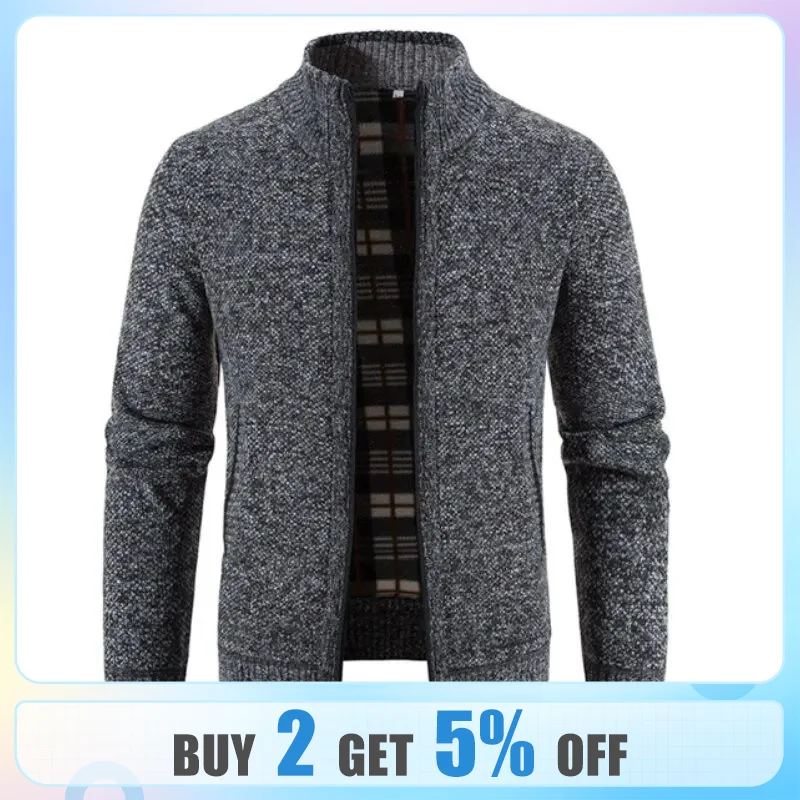 Hommes Hoodie Zip Fashion Sweatshirt Automne Hiver Solide Couleur