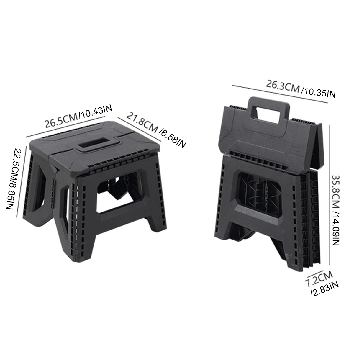 Folding Step Stool Strong Load-bearing Heavy-Duty Chair Travel Use Compact Collapsible Chair with Handle Camping Supplies folding stool folding chair