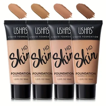 여성용 매트 페이스 리퀴드 파운데이션, 방수 풀 커버리지 컨실러, 지속되는 미백 메이크업 베이스 크림 화장품, 30ml