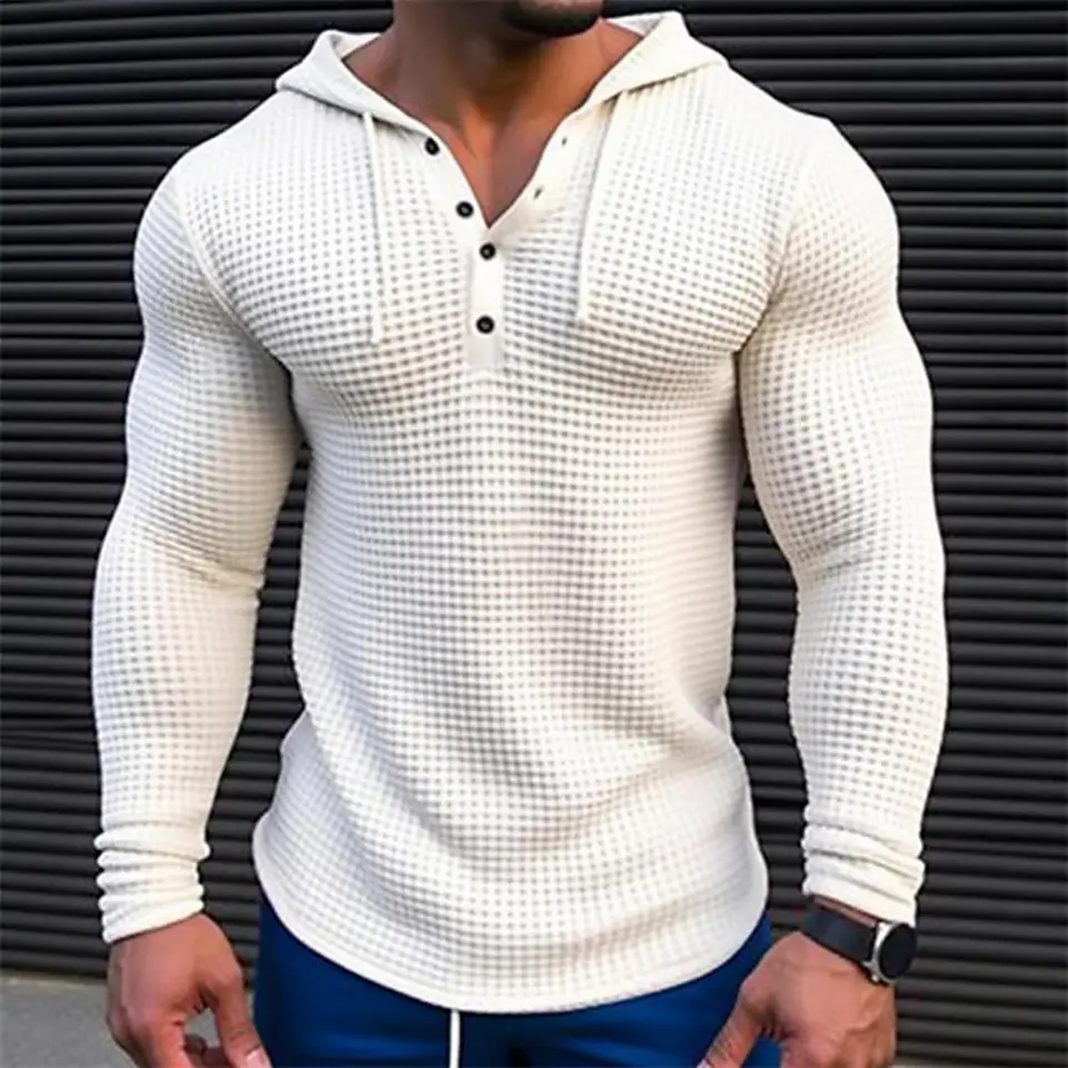 Felpa Con Cappuccio E Coulisse Da Uomo - Lunghezza Media, Tinta Unita, Tasche Con Cerniera, Misto Cotone, Taglie M-3XL