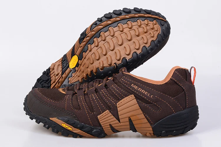Merrell 남성용 가죽 메쉬 야외 스포츠 신발, 내구성이 뛰어난 산악 미끄럼 방지 V 하단 클라이밍 스니커즈, 39-45