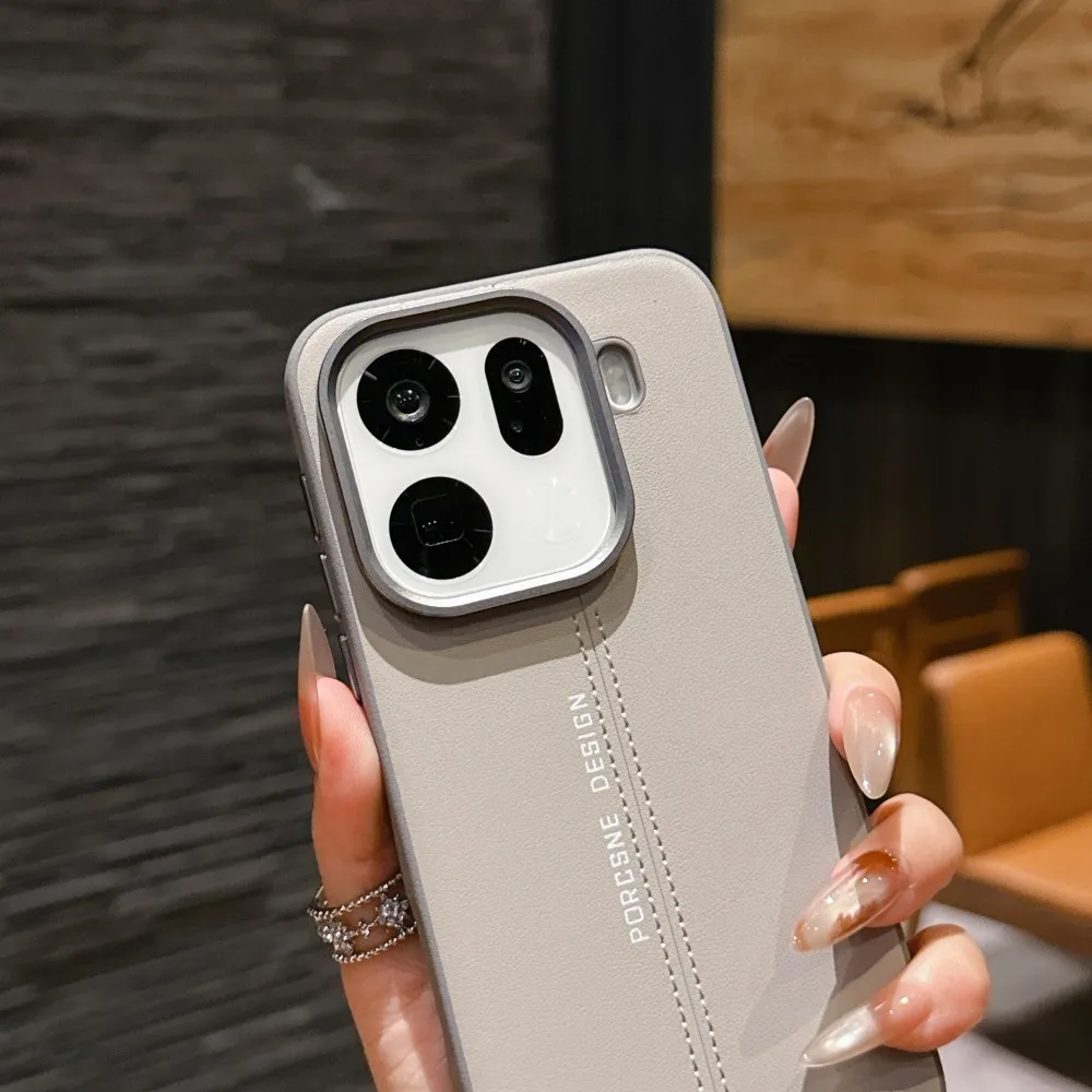 Luxury PU Leather Magnetic Wireless Charging Protective Back Cover Case