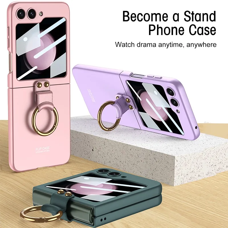 Luxury Shoulder Strap Phone Case for Samsung Z Flip 4 5 Case with Chain Fashion Ladies Phone Shell for Galaxy Z Flip4 Flip5 Case