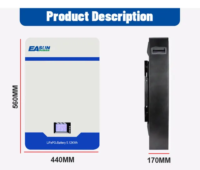 EA Power Weißer GPRS-Solar-Lithium-LiFePO4-Batterie 4,8 kWh