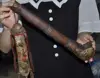 14"Rare Collect old Tibetan Tibetan silver Silk exorcism Flute Bone flute faqi 1
