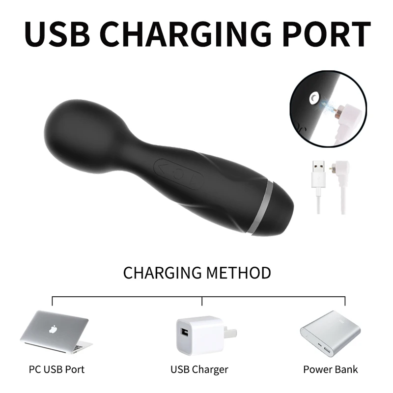 New Female Masturbator 8 Modes Powerful AV Wand Vibrator Clitoral G-spot Vibrator Magnetic Rechargeable Massager Adult Sex Toys