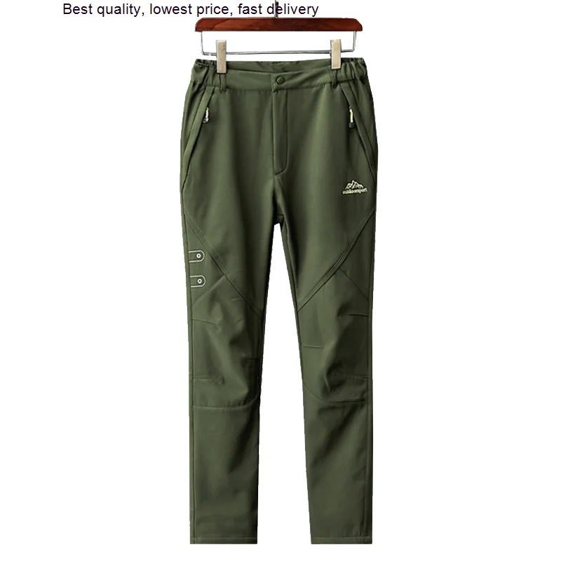

Hiking Camping Pants Men Soft Shell Keep Warm Sports Skiing Outdoor Winter Waterproof Repellent Trekking Trousers