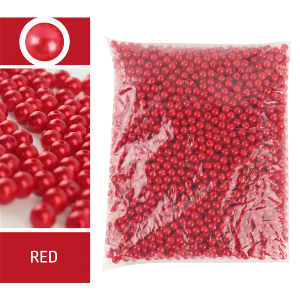 Round Shape Assorted Size ABS Pearl Beads for DIY Crafting and Jewelry Making
