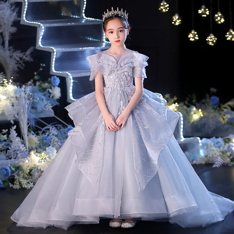 Child Flower Girl Formal Evening Dresses for Party and Wedding
