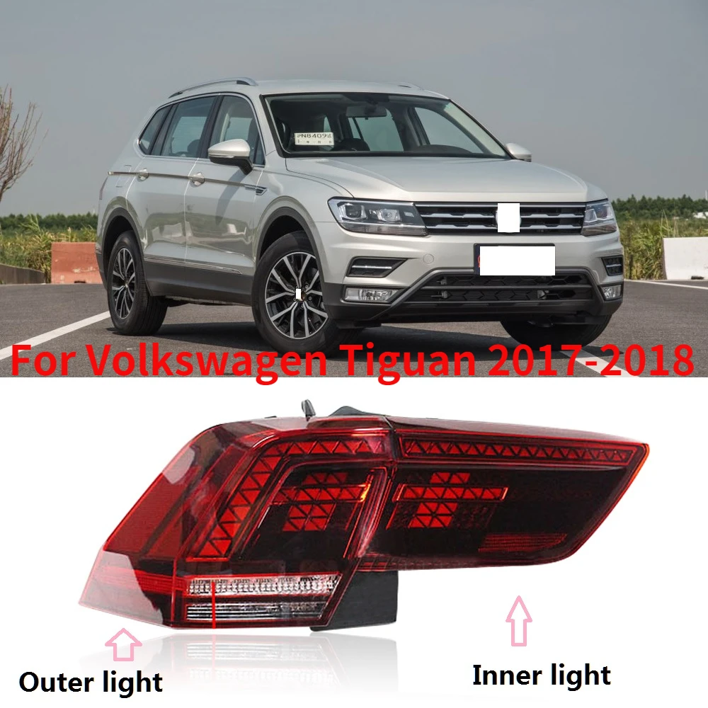Capqx 1pcs For Volkswagen Tiguan 20172018 Rear Tail Light Brake Light