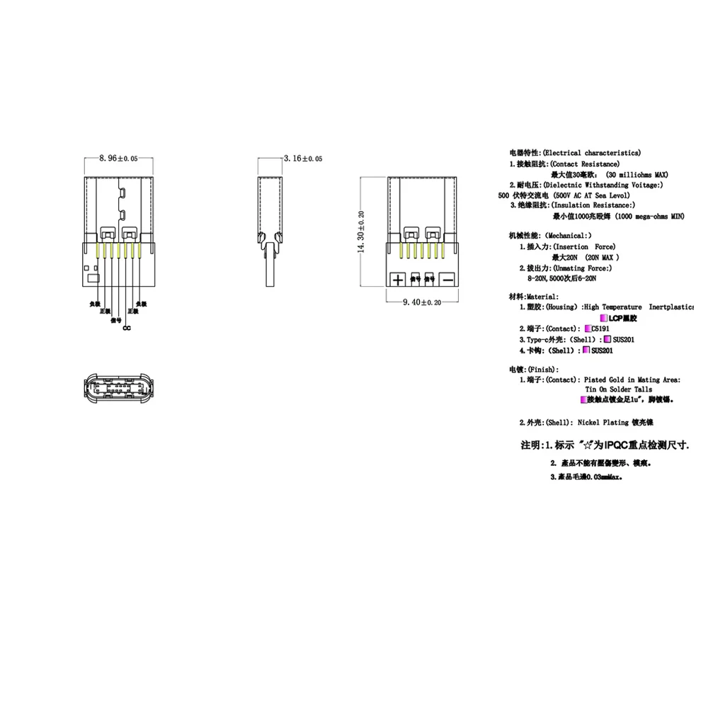 Comprar 20 piezas/15 piezas/10 piezas conector USB 3,1 tipo C 24 pines/14  pines adaptador de receptáculo de enchufe macho/hembra para soldar Cable y  Cable 24 pines soporte placa PCB