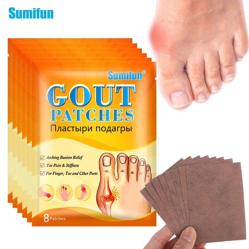 

8/40/80Pcs Sumifun Gout Patches Treat Bunion Hallux Valgus Pain Relief Sticker Toe Finger Swelling Ache Massage Medical Plaster