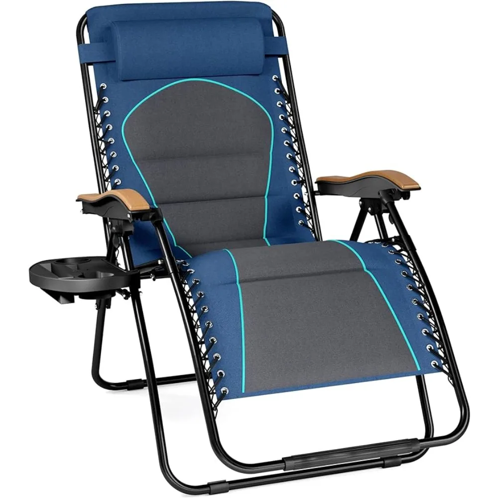 Lounge Chair, 30 wide Seat Anti Gravity Lounge Chair, with Cup Holder, Supports 400 Pounds (blue), Lounge Chair
