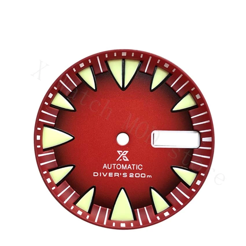 Seiko-monster Red Dial Nh35 Watch Parts Made For Nh35 Movement Mod  Accessories Fit Nh35/36/ Diving Watch Accessories - Watch Cases - AliExpress