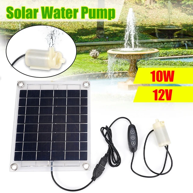 AISITIN Fontaine Solaire 7W Pompe à Eau Solaire d'extérieur avec