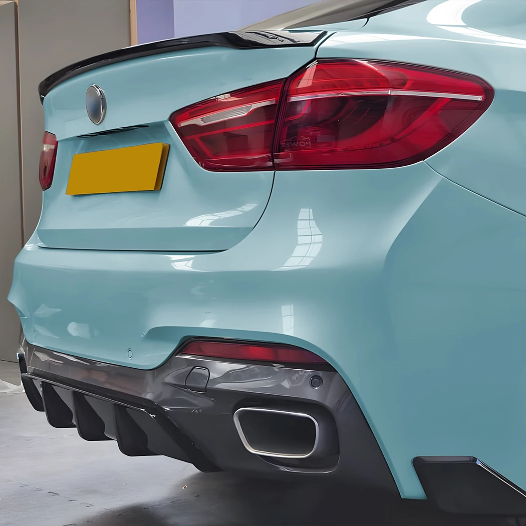리어 범퍼 립 스포일러 디퓨저 차체 키트, BMW X6 F16 M 스포츠 2014 - 2019 M-스포츠 버전 수정 커버 트림