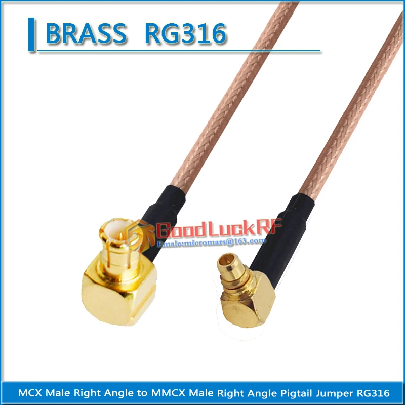 Kit Set MCX Male & Female to MMCX Male & Female Right Angle 90 Degree RF Connection MCX - MMCX Pigtail Jumper RG316 extend Cable