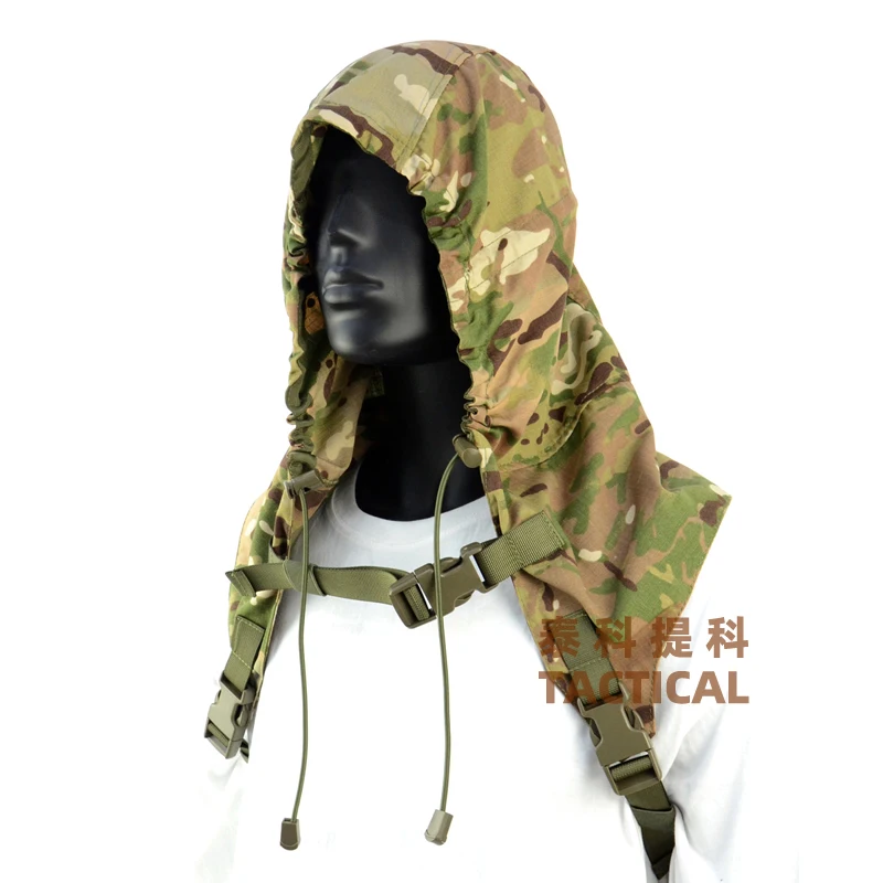 Leichter taktischer Ghillie-Anzug Bequemer Angriff Ghillie-Anzug All-Terrain-Tarn anzug Helm Tarn bezug – Detail 7