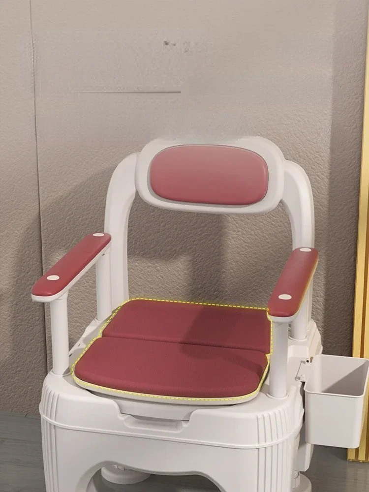 AntiSlip Adjustable Toilet Chair  SeniorFriendly Movable Settee, Enhanced Comfort with Armrest Support, Bathroom Safety 3
