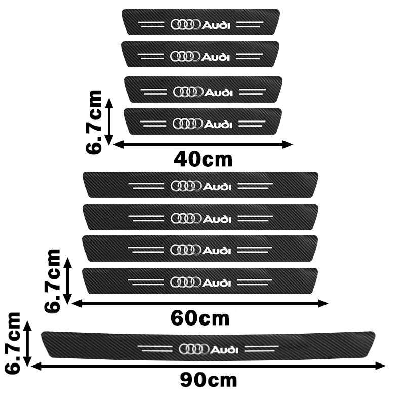 Carbon Fiber Car Door Sill Protector Sticker - Anti-Scratch Decal Accessory