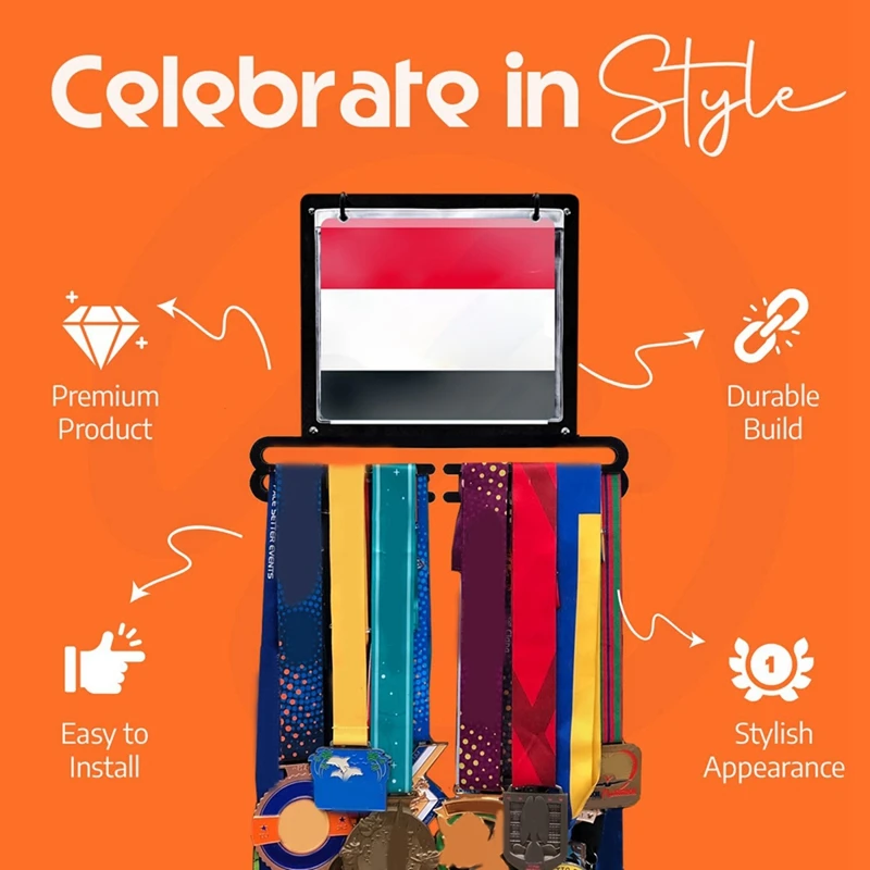 

Демонстрация нагрудников и медалей, вешалка для медалей, держатель для медалей, нагрудные доски для бегунов, прочный и простой в установке держатель для медалей