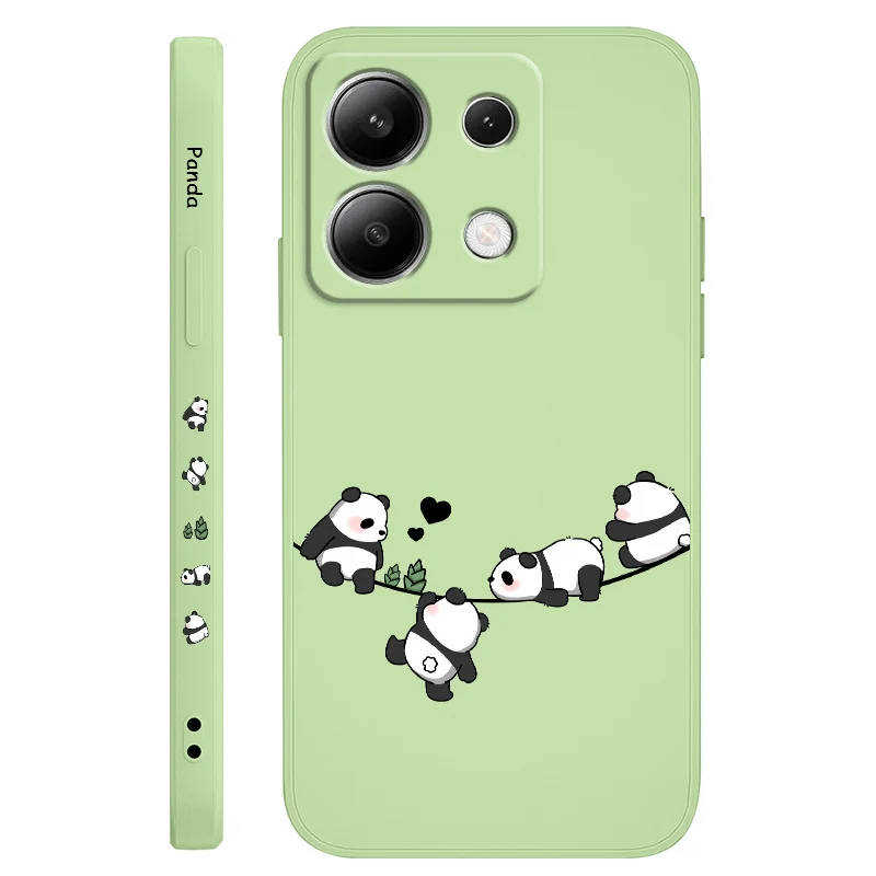 Adorable Baby Panda Liquid Silicone Phone Case Cover