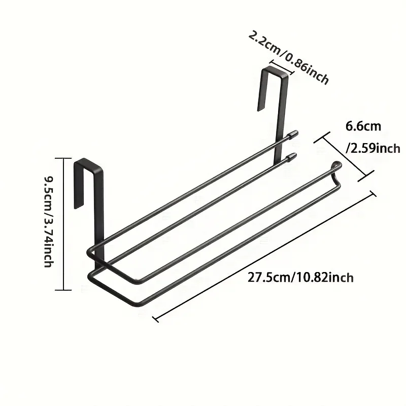 Non-Perforated Tissue Holder Wall-Mounted Design Space-Saving Kitchens And Bathrooms Modern And Simple Style